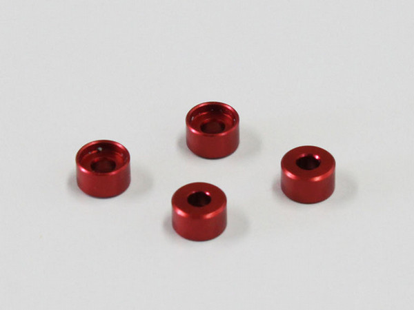 KYOSHO　MZW418-30 アルミフリクションマウントカラｰ (3.0mm/レッド/4pcs)
