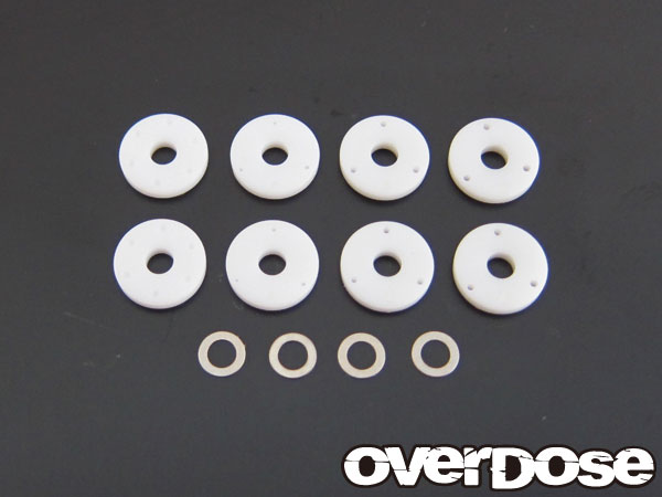 OVERDOSE　OD1242　フッ素樹脂削り出しショックピストンセット For TRF推奨(φ0.6x3・φ0.7x3・φ0.