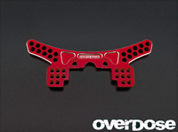 OVERDOSE OD1281 アルミフロントショックタワー(For ドリパケ/レッド) OVERDOSE OD1281 アルミフロントショックタワー(For ドリパケ/レッド)