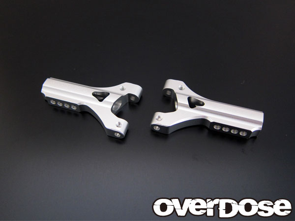 OVERDOSE　OD1368　アルミフロントサスアームセット （For ドリパケ Type-C/ シルバー）