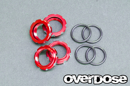 OVERDOSE　OD1027　ショックアジャストナット レッド