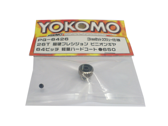 YOKOMO　PG-6426　超硬プレシジョンピニオンギヤ　64ピッチ　26T