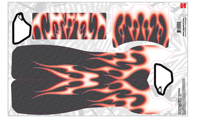 UPGRADE　UPG1221　MUGEN MBX-6T用ボディースキン　TRIBAL FLAMES （レッド）
