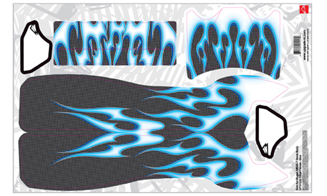 UPGRADE　UPG1222　MUGEN MBX-6T用ボディースキン　TRIBAL FLAMES （ブルー）