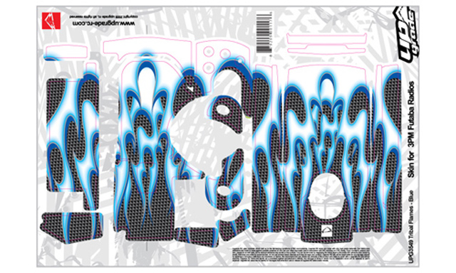 UPGRADE UPG3549 フタバ3PM用プロポスキン TRIBAL FLAMES (ブルー) UPGRADE UPG3549 フタバ3PM用プロポスキン TRIBAL FLAMES (ブルー)