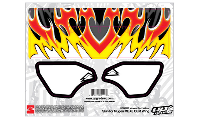 UPGRADE　UPG3627　MUGEN MBX-6/6T用ウイングスキン VENOM （レッド/イエロー）