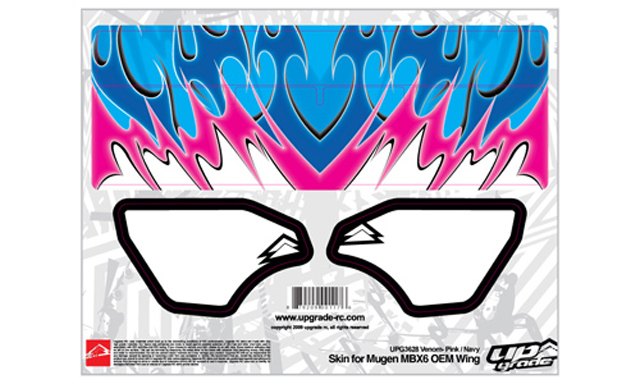 UPGRADE　UPG3628　MUGEN MBX-6/6T用ウイングスキン VENOM （ブルー/ピンク）