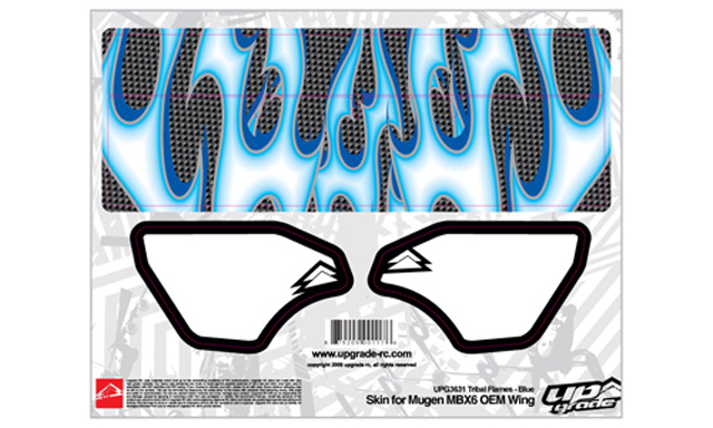 UPGRADE　UPG3631　MUGEN MBX-6/6T用ウイングスキン TRIBAL FLAMES （ブルー）