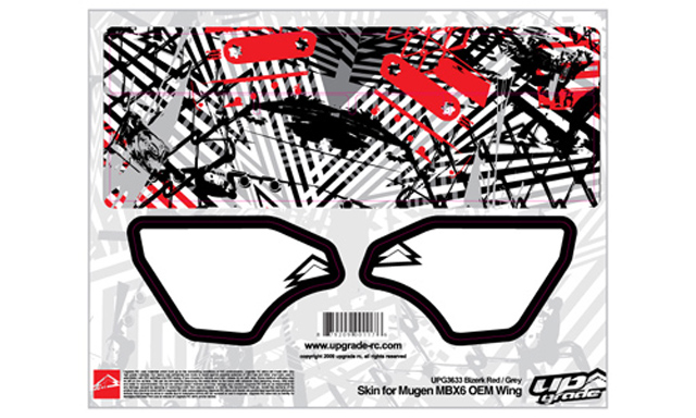 UPGRADE　UPG3633　MUGEN MBX-6/6T用ウイングスキン BIZERK （レッド/グレー）
