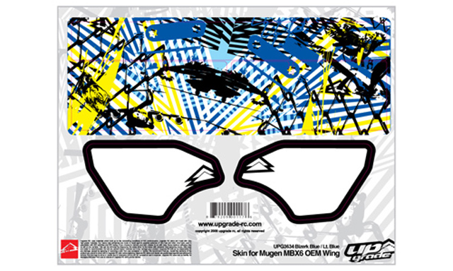 UPGRADE　UPG3634　MUGEN MBX-6/6T用ウイングスキン BIZERK （ブルー/ライトブルー）