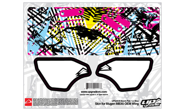 UPGRADE　UPG3635　MUGEN MBX-6/6T用ウイングスキン BIZERK （ピンク/ライトブルー）