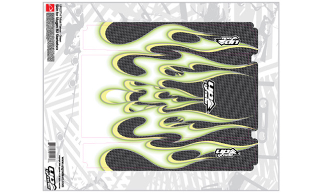 UPGRADE　UPG3714　MUGEN スターターボックスRII用スキン TRIBAL FLAMES （グリーン）