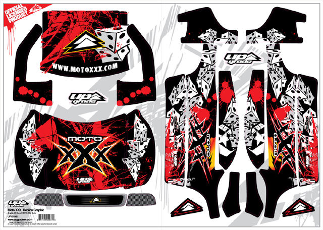 UPGRADE　UPG6101　ASSOCIATED SC10用 MOTO XXX REPLICA GRAPHIC （レッド）