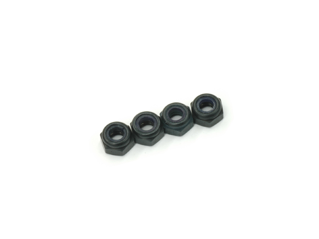 X-Factory　XC-6076　ミニアルミナイロンロックナット(4-40)【ブラック/4個入】