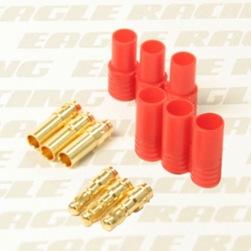 EAGLE RACING　3364　ブラシレスモーター接続コネクター オス3/メス3 【1セット φ3.5mmハウジング付】