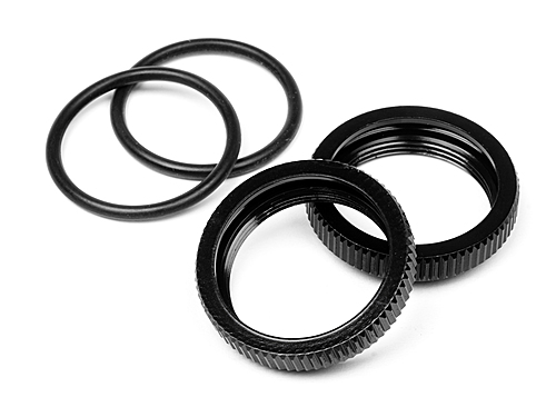 HB 67528 ビッグボアショックスプリングアジャストナット(ブラック/2pcs) HB 67528 ビッグボアショックスプリングアジャストナット(ブラック/2pcs)