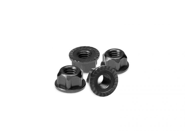 J Concepts　JC-2090　4mm ロッキングホイルナット【ブラック　4個入】
