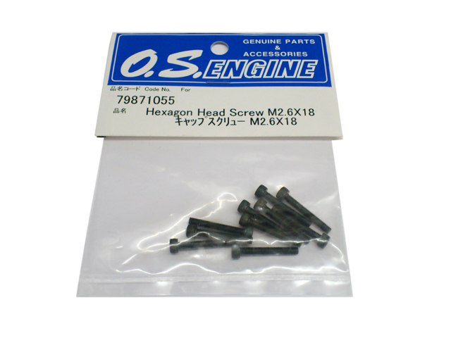 O.S.ENGINE　79871055　キャップスクリューM2.6x18・10本入