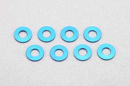 YOKOMO　ZC-A2505A　φ2.5xφ5.0x0.5mm アルミシム【8個入/ブルー】